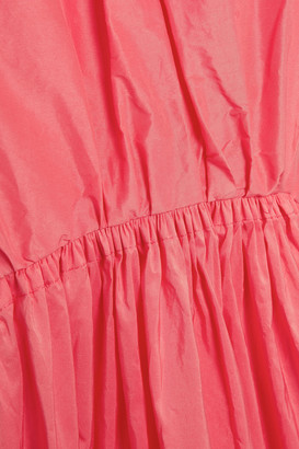 Roksanda Ruffled Gathered Cotton And Silk-blend Taffeta Dress