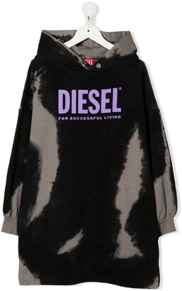 Diesel Kids Tie-Dye Logo-Print Sweatshirt Dress