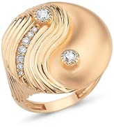 Thumbnail for your product : Selda Jewellery Yin Yang Ring With White Diamonds