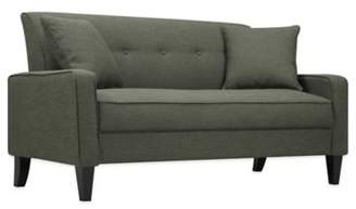 Handy Living Smoky Charcoal Grey Linen Sofa