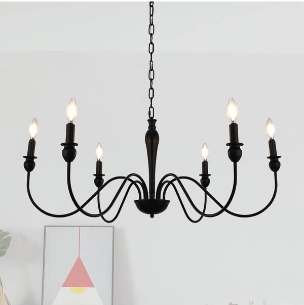 DORESshop6-LightBlackFarmhouseChandelierRusticIndustrialKitchenIslandHangingPendantLightforDiningRoomBedroomFoyer