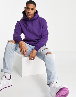 Jack and Jones Essentials oversize hoodie in purple - ShopStyle