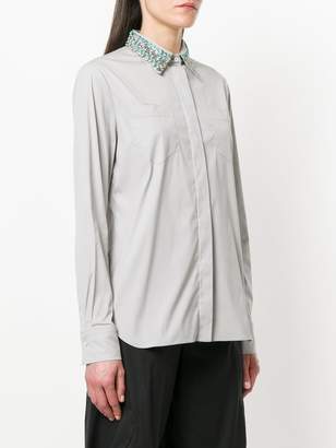 Mantu embellished collar shirt