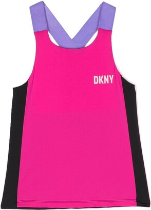 DKNY Logo-Print Sporty Top