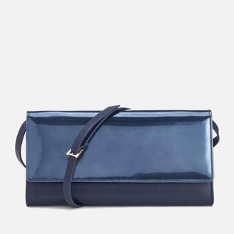 WANT Les Essentiels Women's Bradshaw Continental Wallet With Strap Blue Pearl/True Blue