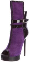 Thumbnail for your product : Gianmarco Lorenzi Peep-Toe Suede Ankle Boots