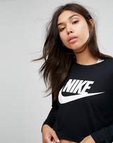 Thumbnail for your product : Nike Logo Cropped Long Sleeve Top