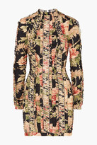 Thumbnail for your product : Zimmermann Espionage Lace-up Floral-print Stretch-silk Mini Dress