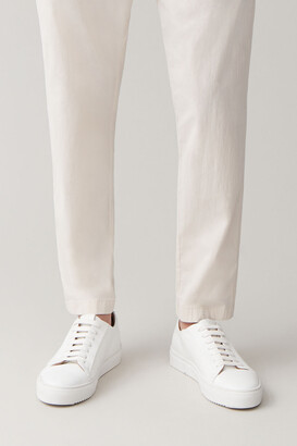cos white leather sneakers