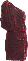 Thumbnail for your product : IRO Moon One-shoulder Knotted Devore-velvet Mini Dress