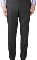Thumbnail for your product : Charles Tyrwhitt Charcoal classic fit British Panama luxury suit pants