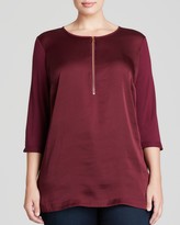 Thumbnail for your product : Vince Camuto Plus Zip Front Tunic
