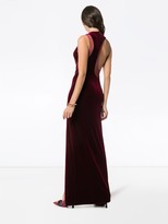 Thumbnail for your product : Galvan Crescent Thigh Split Velvet Dress
