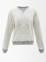 Thumbnail for your product : Loewe Anagram-embroidered Cotton-jersey Sweatshirt - Grey