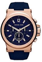Thumbnail for your product : Michael Kors 'Dylan' Navy Dial Rose-tone Navy Silicone Strap Mens Watch MK8295