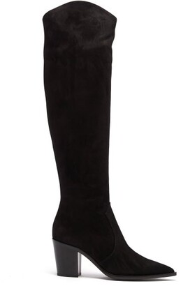 Gianvito Rossi Denver 70 Suede Knee-high Boots - Black