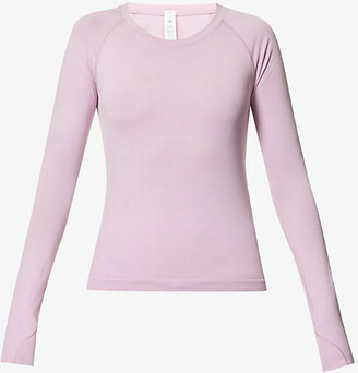 Lululemon Womens Pink Swiftly Breathe Long Sleeve Athletic T-Shirt Pullover