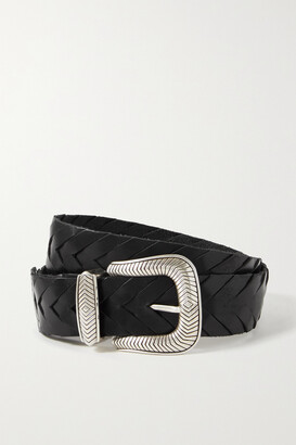 Kate Cate + Net Sustain Texana Studded Braided Leather Belt