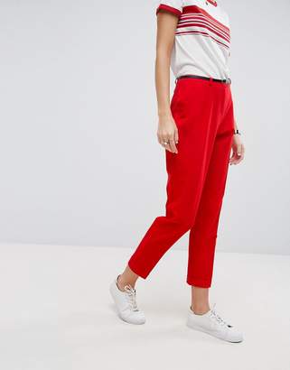 ASOS DESIGN The Slim Tailored Cigarette Pants With Belt