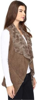 Brigitte Bailey Rowena Faux Suede Fuzzy Vest