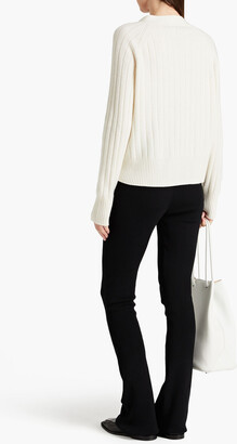 N.Peal Ribbed cashmere cardigan