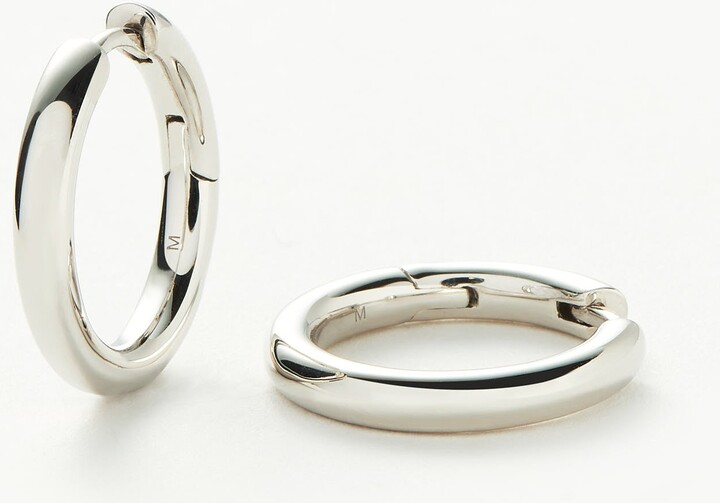 Classic Tunnel Medium Hoop Earrings Silver Plated ShopStyle