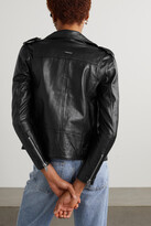 Thumbnail for your product : Deadwood + Net Sustain River Leather Biker Jacket - Black