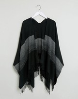 Thumbnail for your product : Pieces Fringed Effect Oversized Cape