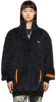 Thumbnail for your product : Heron Preston Black Oversized Fire Fleece Sweatshirt