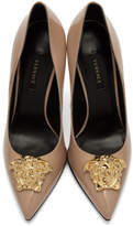 Thumbnail for your product : Versace Beige Medusa Tribute Heels