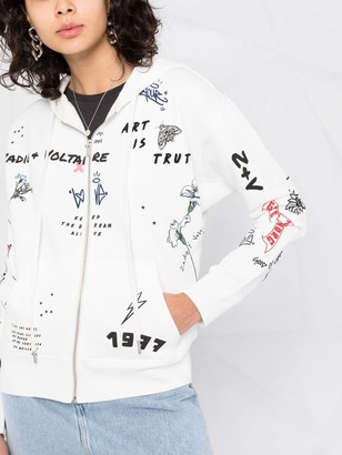 Zadig & Voltaire Graphic-Print Zipped Hoodie