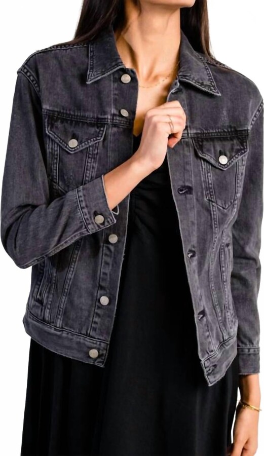 ABLE Merly Jacket In Washed Black