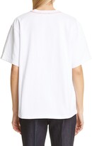 Thumbnail for your product : Victoria Beckham Oversize V-Neck Cotton T-Shirt