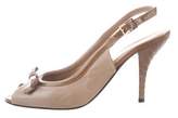 Thumbnail for your product : Bruno Magli Leather Slingback Pumps Nude Leather Slingback Pumps
