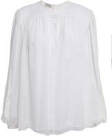 Thumbnail for your product : Temperley London Cutout Gathered Silk-chiffon Blouse
