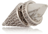 Thumbnail for your product : Eddie Borgo Silver-plated, cubic zirconia and howlite cone earrings