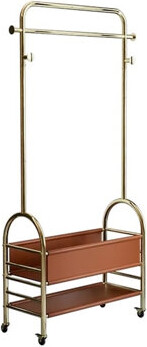 Thrones Designs Elite Nordic Stainless Steel And Genuine Leather Clothes And Hat Stand