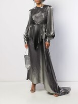 Thumbnail for your product : Gucci Balloon-Sleeve Pleated Lamé Gown