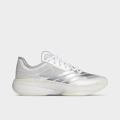 adidas Men's Adizero Select 2.0 Low Trainer Basketball Shoes in White/Silver Metallic/Grey | Size: 11.0