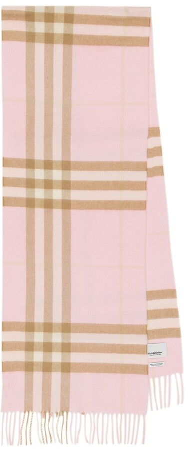 pink burberry cashmere scarf