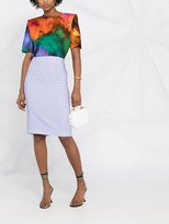 Thumbnail for your product : Elisabetta Franchi Micro-Pattern Pencil Skirt