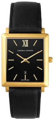 Larsson & Jennings 'Norse' Short Strap Leather Watch, 29Mm X 40Mm