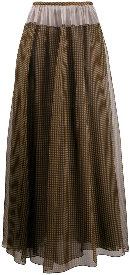 Deofean Womens Vintage Metallic Shiny Pleated High Waist Velvet Big Swing Calf Length A-Line Midi Skirt