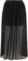 Thumbnail for your product : New Look Teens Black Chiffon Split Side Maxi Skirt