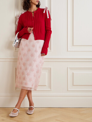 Monday Molly Goddard 花柄×ボーダー　カーディガン Monday Molly Goddard 花柄×ボーダー カーディガン Molly Goddard Off