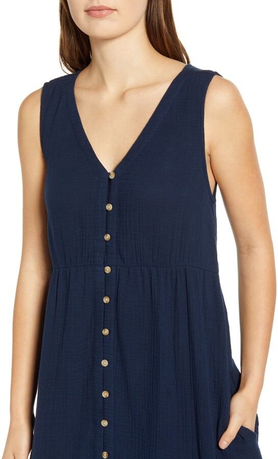 Lexa sleeveless cotton double cloth midi dress Clearance