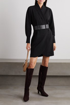 Thumbnail for your product : Equipment Corben Belted Wrap-effect Crepe Mini Dress