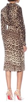 Thumbnail for your product : Dolce & Gabbana Leopard-print stretch-silk skirt