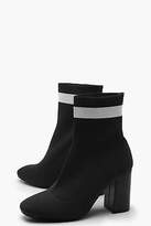 Thumbnail for your product : boohoo NEW Womens Knitted Block Heel Sock Boots in