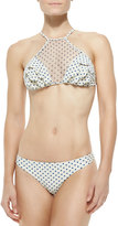 Thumbnail for your product : Zimmermann Ceramic Halter Frill Bikini Set, Dot